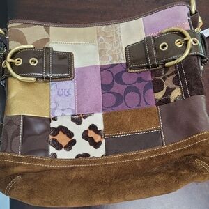 Rare vintage Coach patchwork crossbody bag